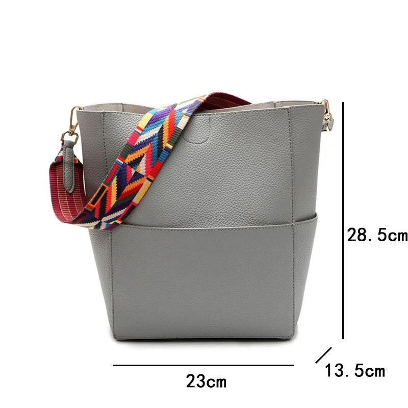PU Leather Bucket Crossbody Bags Brand Designer Women Handbag Large Capacity Colorful Strap Shoulder Bag Ladies Big Totes Bolsos
PU Leather Bucket Crossbody Bags Brand Designer Women Handbag Large Capacity Colorful Strap Shoulder Bag Ladies Big Totes Bolsos