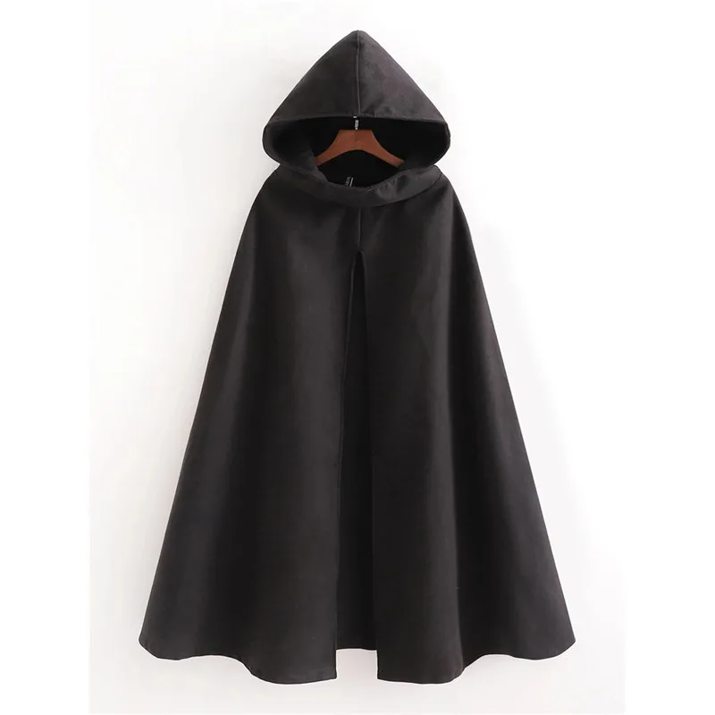 Merodi Autumn Ladies Casual Solid Woolen Thick Long Outwear Female Vogue Open Chest Hooded Loose Coats Women's Pullover Chic 
Merodi Autumn Ladies Casual Solid Woolen Thick Long Outwear Female Vogue Open Chest Hooded Loose Coats Women's Pullover Chic