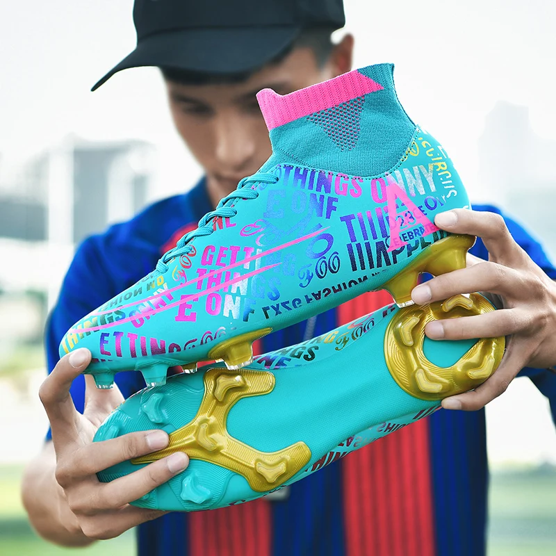 Men Football Soccer Boots Athletic Soccer Shoes 2021 New Leather High Top Soccer Cleats Training Football Sneaker Man
Men Football Soccer Boots Athletic Soccer Shoes 2021 New Leather High Top Soccer Cleats Training Football Sneaker Man