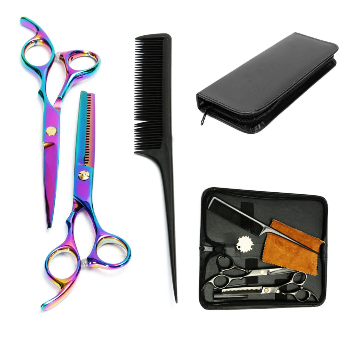 1 Set 6 Inch Professional Salon Hairdressing Cutting Thinning Hair Barber Scissors Barbers Shears Set 2 Coclors
1 Set 6 Inch Professional Salon Hairdressing Cutting Thinning Hair Barber Scissors Barbers Shears Set 2 Coclors