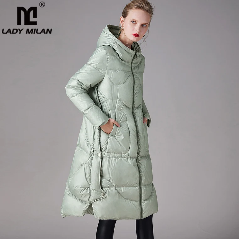 Women's Winter Runway Down Coats Hooded Collar Long Sleeves Fashion White Duck Down Warm Parkas Outerwear Coat
Women's Winter Runway Down Coats Hooded Collar Long Sleeves Fashion White Duck Down Warm Parkas Outerwear Coat