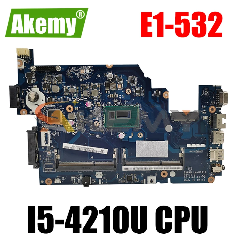 Для Acer Aspire E5-531 E5-571G Материнская плата ноутбука Z5WAH LA-B161P материнская плата NBML811004 с I5-4210U DDR3 100% полностью протестирована
Для Acer Aspire E5-531 E5-571G Материнская плата ноутбука Z5WAH LA-B161P материнская плата NBML811004 с I5-4210U DDR3 100% полностью протестирована