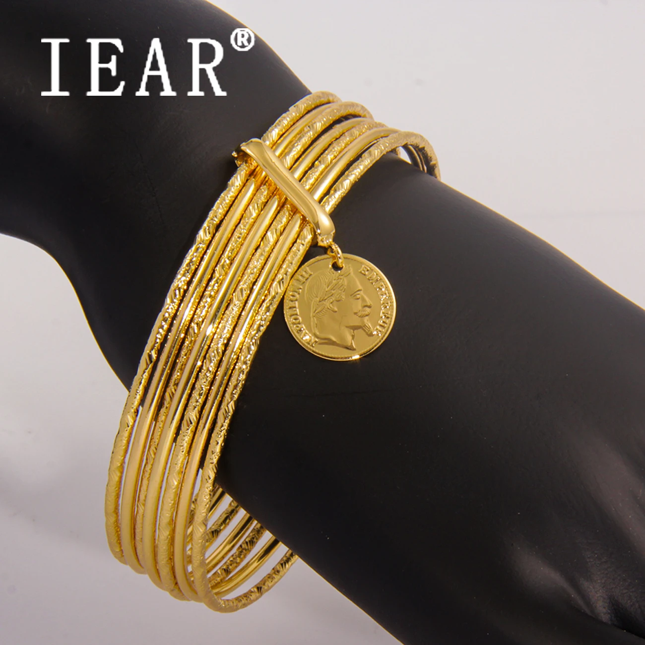 IEAR унисекс с цветами и кристаллами многослойное 18K золотой браслет оптом SZ0041 |