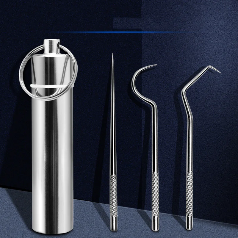 3pcs/set Stainless Steel Toothpick Oral Care Flossing Tool Portable Keychain Toothpick Set
3pcs/set Stainless Steel Toothpick Oral Care Flossing Tool Portable Keychain Toothpick Set