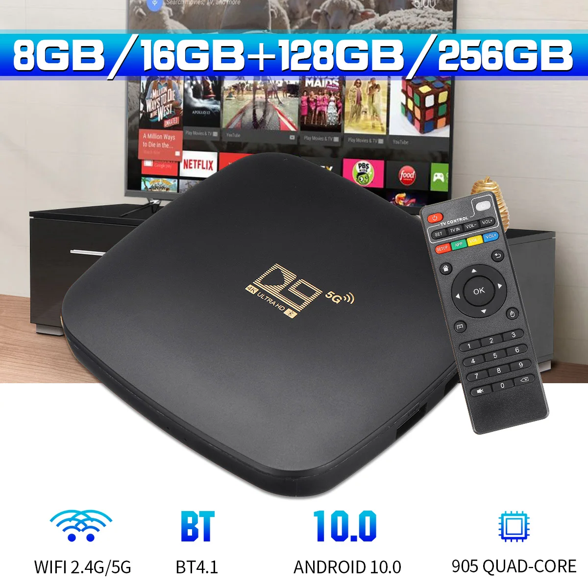Android 10.0 TV BOX H10 Max TV Box 10 4G 64G 2.4G 5GWIFI H313 4K 3D Bluetooth TV receiver 1080P Fast Set Top Youtube Set Top Box
Android 10.0 TV BOX H10 Max TV Box 10 4G 64G 2.4G 5GWIFI H313 4K 3D Bluetooth TV receiver 1080P Fast Set Top Youtube Set Top Box