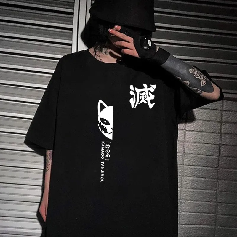 Anime Cartoon T Shirt Women Demon Slayer Kimetsu No Yaiba Tanjiro Mask Clothes Streetwear Cotton Top Korean Summer Black T-shirt
Anime Cartoon T Shirt Women Demon Slayer Kimetsu No Yaiba Tanjiro Mask Clothes Streetwear Cotton Top Korean Summer Black T-shirt