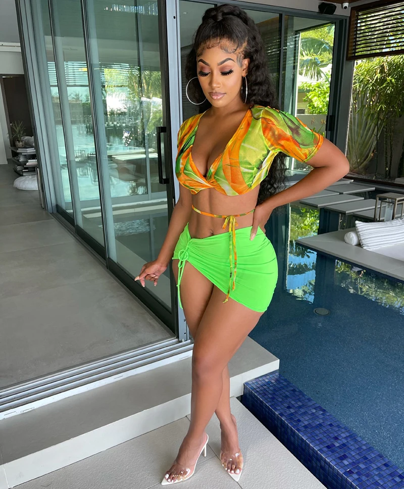 Beyprern Fashion Tie Dye Crop Top And Ruched Skirt Set Womens Summer Co-Ord Sets Vacation Outfits Skinny Party Club Wear
Beyprern Fashion Tie Dye Crop Top And Ruched Skirt Set Womens Summer Co-Ord Sets Vacation Outfits Skinny Party Club Wear