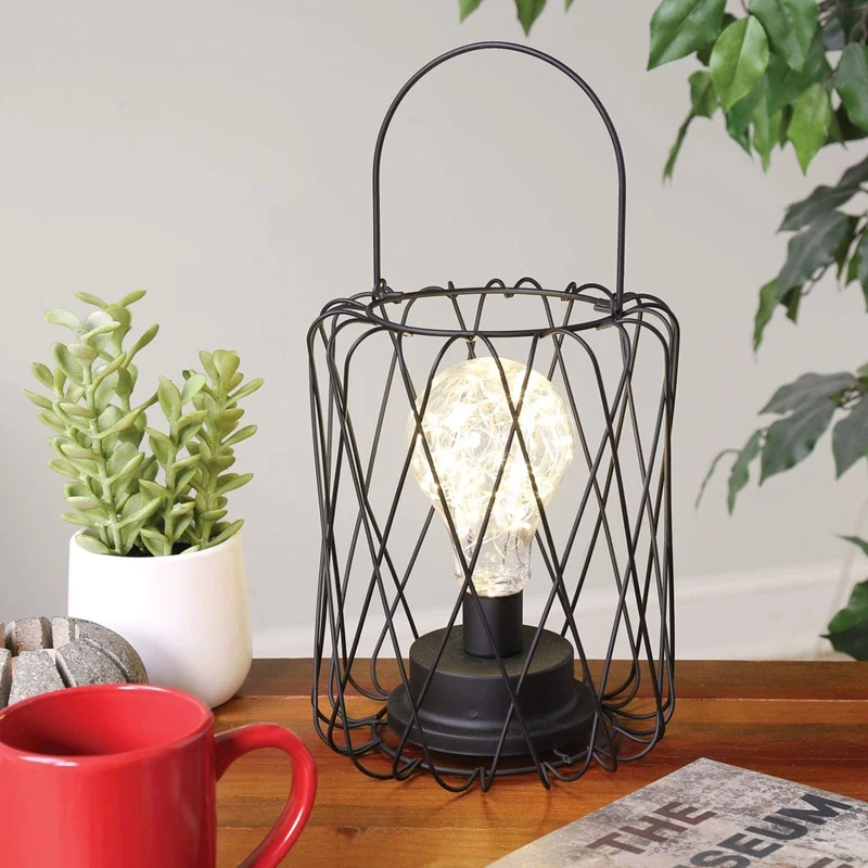 Table lamp, metal lampshade, lantern style, battery-powered, decorative battery lamp (not including battery)
Table lamp, metal lampshade, lantern style, battery-powered, decorative battery lamp (not including battery)