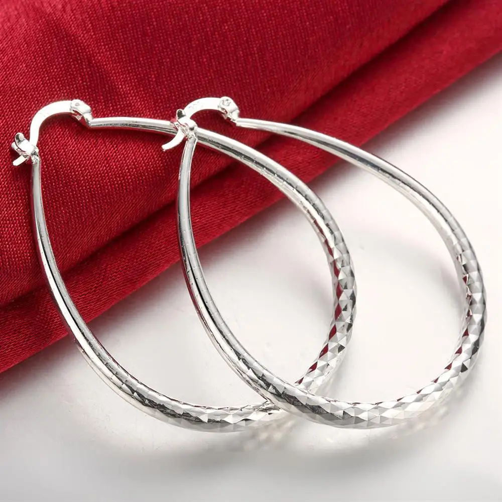 Special offer fashion 925 Sterling Silver Earrings for Women 4CM Big circle hoop earrings high quality girl gifts party Jewelry
Special offer fashion 925 Sterling Silver Earrings for Women 4CM Big circle hoop earrings high quality girl gifts party Jewelry