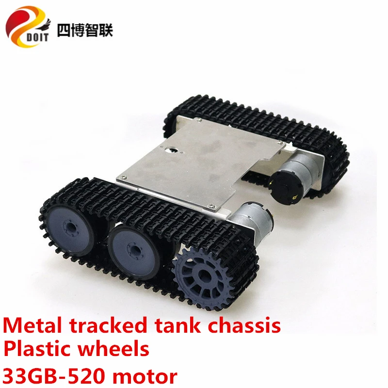 SZDOIT Metal Tracked Tank Chassis Kit Smart Shock Absorbing Avoidance Crawler RC Robot Frame 12V DC Motor DIY For Arduino Toy
SZDOIT Metal Tracked Tank Chassis Kit Smart Shock Absorbing Avoidance Crawler RC Robot Frame 12V DC Motor DIY For Arduino Toy