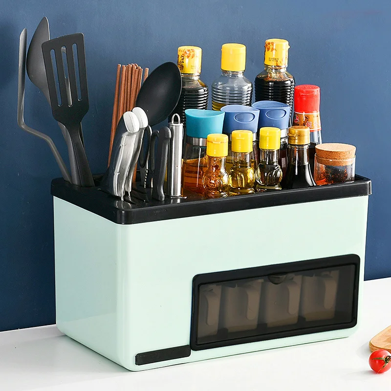 Kitchen Supplies Seasoning Box Cover Device Rack Storage Box Multi-purpose Seasoning Rack Knife Rack Seasoning Box Household Set
Kitchen Supplies Seasoning Box Cover Device Rack Storage Box Multi-purpose Seasoning Rack Knife Rack Seasoning Box Household Set