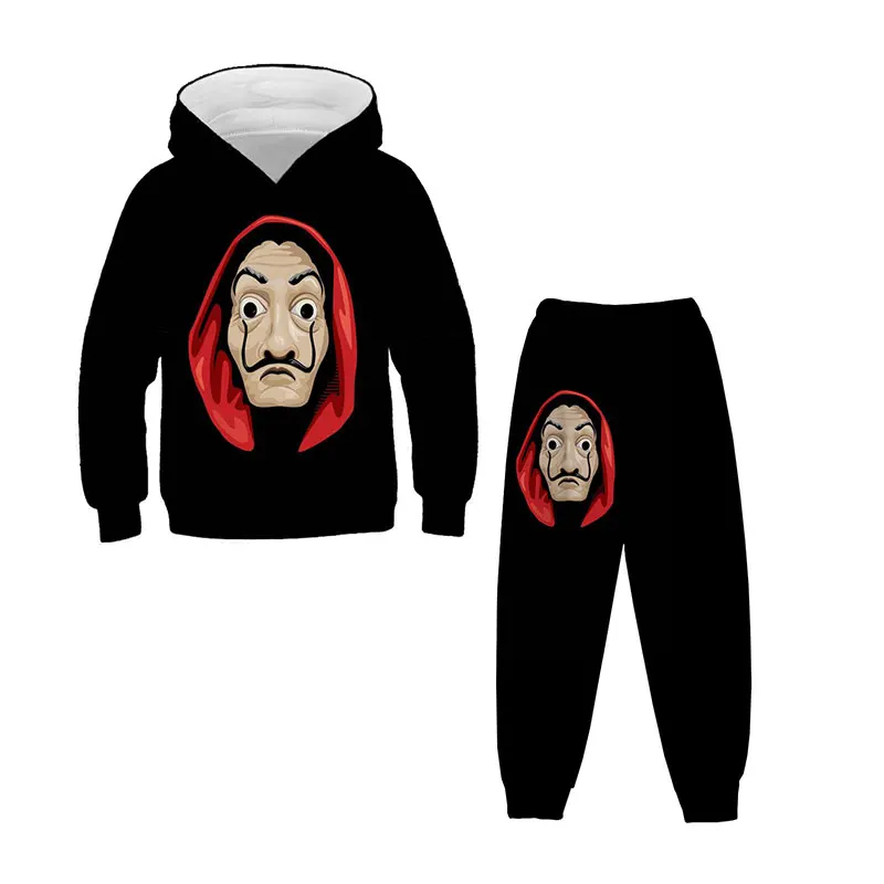 Kids Hoodie Set Money Heist Movie Sweatshirt+Pants Suit for Boys Girls Children Cool Tops+Bottom Long Sleeve Pullover Clothes
Kids Hoodie Set Money Heist Movie Sweatshirt+Pants Suit for Boys Girls Children Cool Tops+Bottom Long Sleeve Pullover Clothes