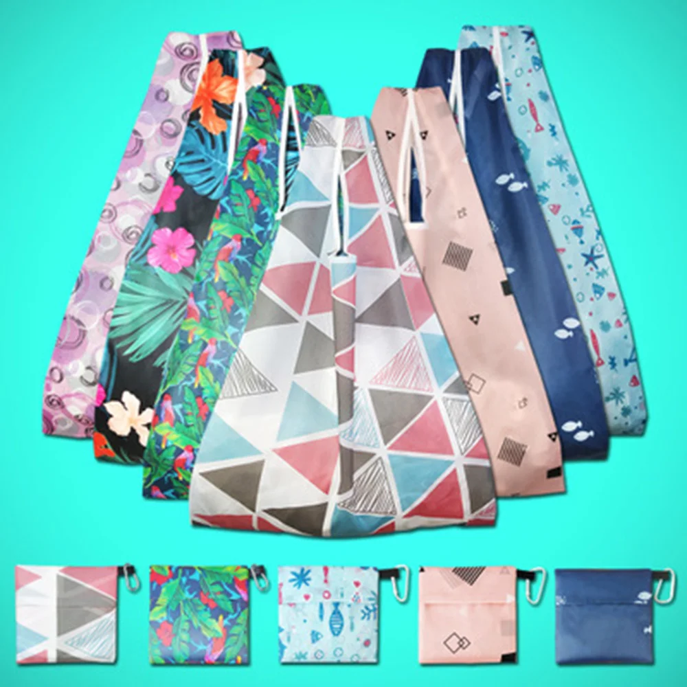 Portable Reusable Shopping Bag Large Capacity Women Handbag Floral Print Striped Folding Tote Bag Eco Friendly Bags With Hook Up
Portable Reusable Shopping Bag Large Capacity Women Handbag Floral Print Striped Folding Tote Bag Eco Friendly Bags With Hook Up