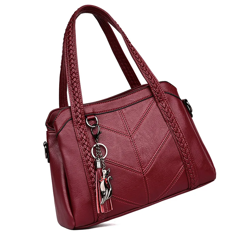 Women Handbag Genuine Leather Tote Bags Tassel Luxury Shoulder Ladies Handbags New Fashion 2020 | Багаж и сумки