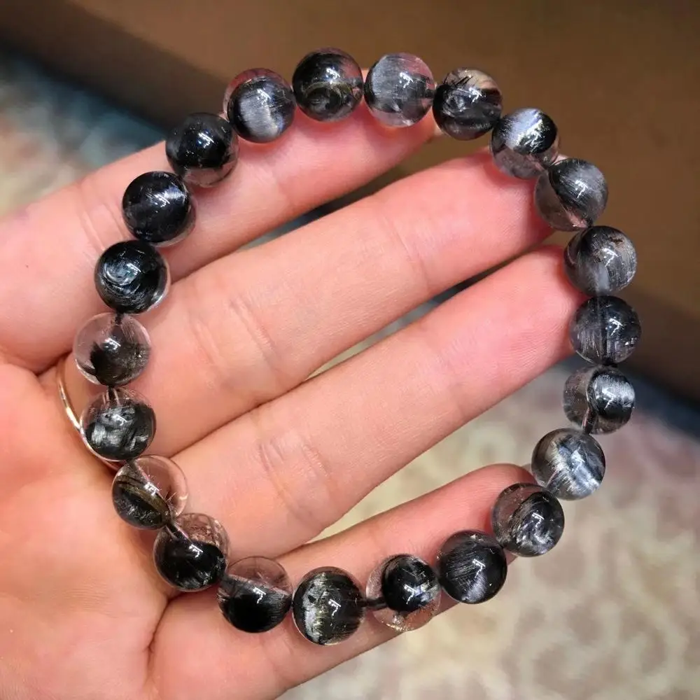 Top Natural Brookite Platinum Silver Rutilated Quartz Crystal Bracelet 8.6mm Clear Round Beads Woman Man Party Stretch AAAAAA
Top Natural Brookite Platinum Silver Rutilated Quartz Crystal Bracelet 8.6mm Clear Round Beads Woman Man Party Stretch AAAAAA