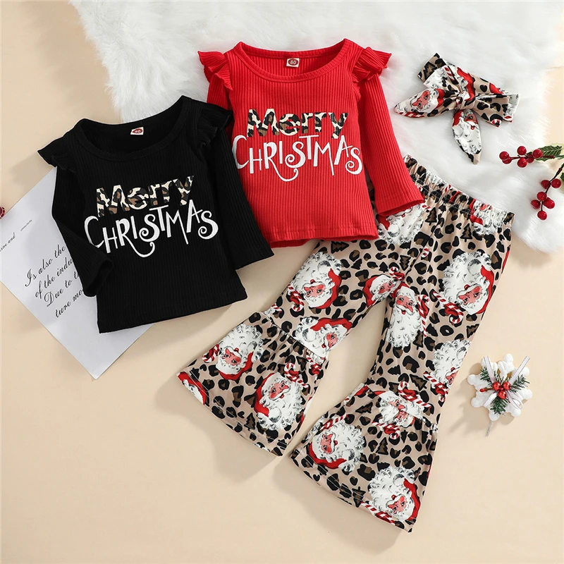 0-4Y Baby Girl Clothing Sets 2021 Christmas Fashion Letter Long Sleeve Top + Leopard Print Trousers Suit Autumn New Kids Clothes
0-4Y Baby Girl Clothing Sets 2021 Christmas Fashion Letter Long Sleeve Top + Leopard Print Trousers Suit Autumn New Kids Clothes