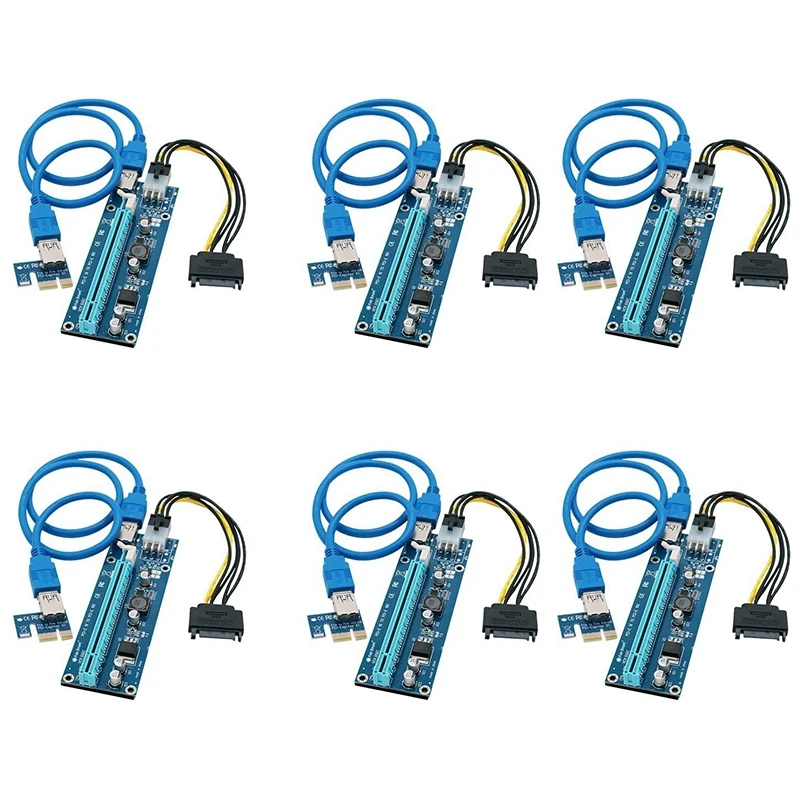 12 PCS/Lot 1X to 16X Express Extender Riser Card USB 3.0 PCIe Extension SATA 15Pin to 6Pin Power Cable for Bitcoin
12 PCS/Lot 1X to 16X Express Extender Riser Card USB 3.0 PCIe Extension SATA 15Pin to 6Pin Power Cable for Bitcoin