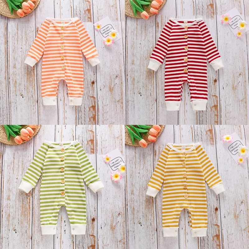Newborn Baby Boy Girl Outfit Clothes Romper Tops Long Pants One-Piece Long-sleeved Rompers O Neck Striped Baby Jumpsuit
Newborn Baby Boy Girl Outfit Clothes Romper Tops Long Pants One-Piece Long-sleeved Rompers O Neck Striped Baby Jumpsuit