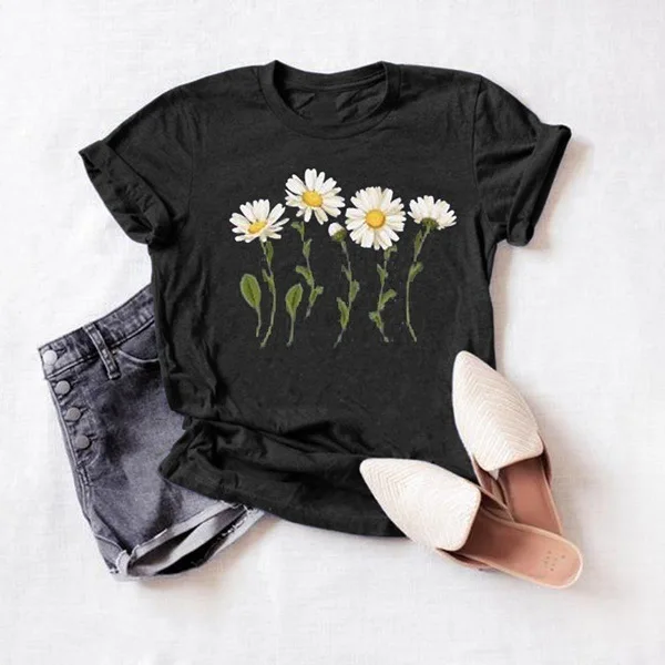 Fashion Summer Women Oversized T-shirt Daisy Graphic Print Tshirts Harajuku Female Tee Shirt Casual Loose Tops Clothes
Fashion Summer Women Oversized T-shirt Daisy Graphic Print Tshirts Harajuku Female Tee Shirt Casual Loose Tops Clothes