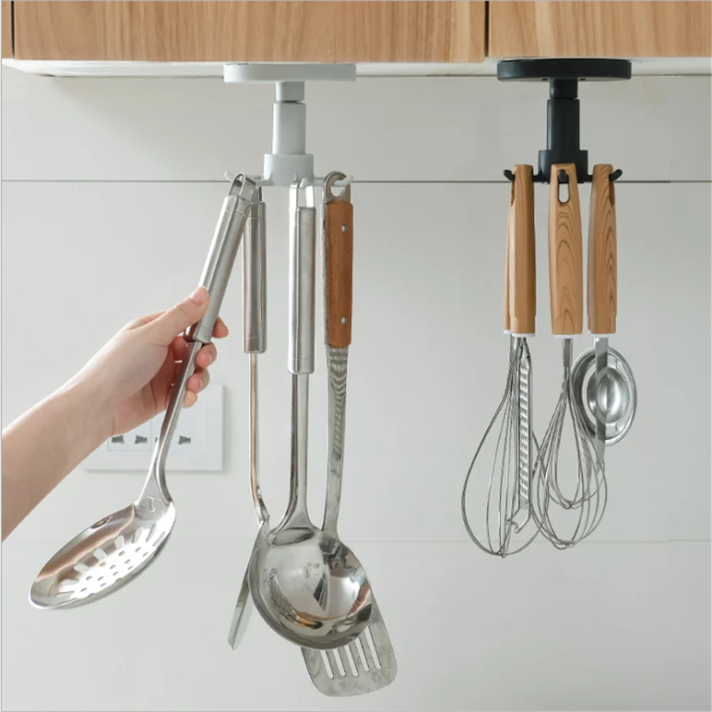 2PCS Under Shelf Rotate Hook Holder Hang Kitchen Cabinet Storage Organizer Rack Wall Hooks Home Utensils Storage Self Punch-free
2PCS Under Shelf Rotate Hook Holder Hang Kitchen Cabinet Storage Organizer Rack Wall Hooks Home Utensils Storage Self Punch-free