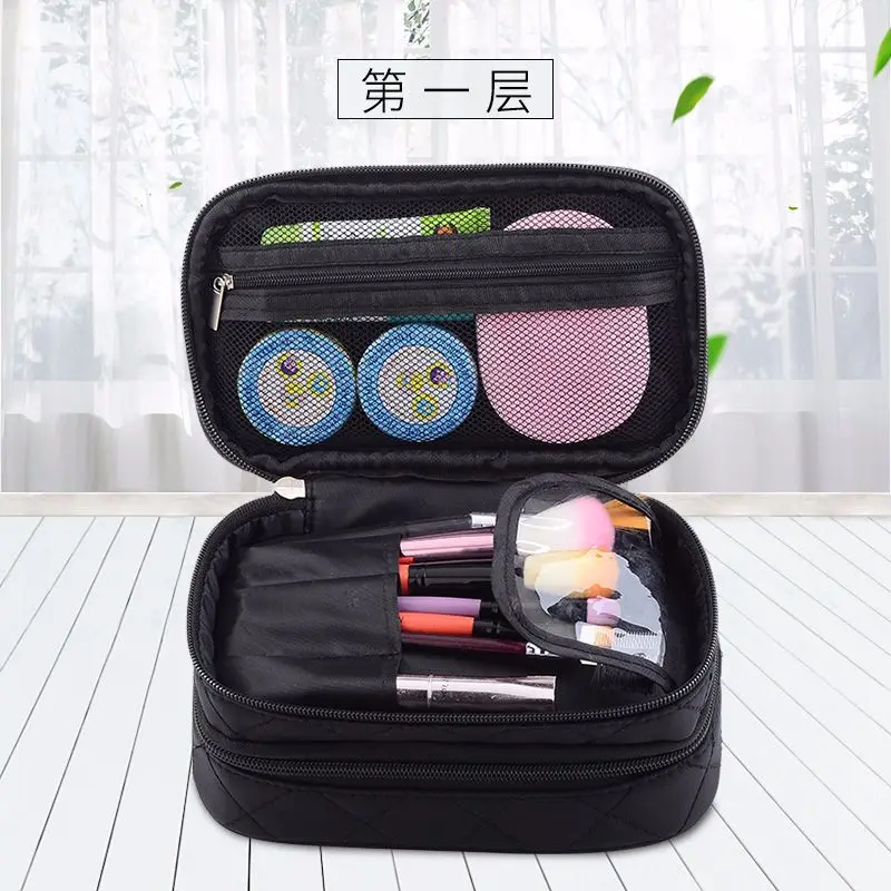 New portable large-capacity double-layer nylon waterproof portable cosmetic storage bag travel cosmetic bag women's bag
New portable large-capacity double-layer nylon waterproof portable cosmetic storage bag travel cosmetic bag women's bag