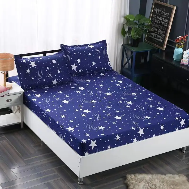 New 3pc Bed Sheet with Pillowcase Geometric Printed Fitted Sheet With Elastic Bed Linen Cotton Mattress Cover Queen Size 2020
New 3pc Bed Sheet with Pillowcase Geometric Printed Fitted Sheet With Elastic Bed Linen Cotton Mattress Cover Queen Size 2020