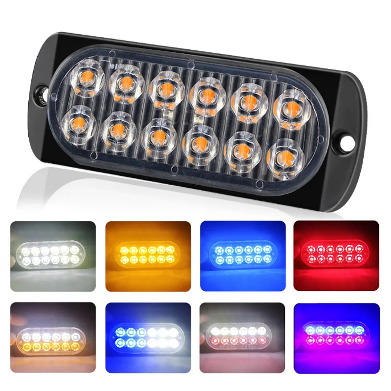 12LED Car Side Strobe Light Hazard Warning Signal Lamp Car Truck Trailer Grill Flashing Breakdown Emergency Stop Light 12V-24V 
12LED Car Side Strobe Light Hazard Warning Signal Lamp Car Truck Trailer Grill Flashing Breakdown Emergency Stop Light 12V-24V