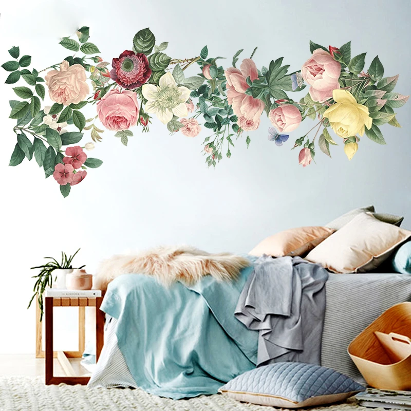 Large 115x50cm Elegant Flower Leaf Wall Stickers Graceful Peony Wall Stickers Furnishings Romantic Living Room Decoration
Large 115x50cm Elegant Flower Leaf Wall Stickers Graceful Peony Wall Stickers Furnishings Romantic Living Room Decoration