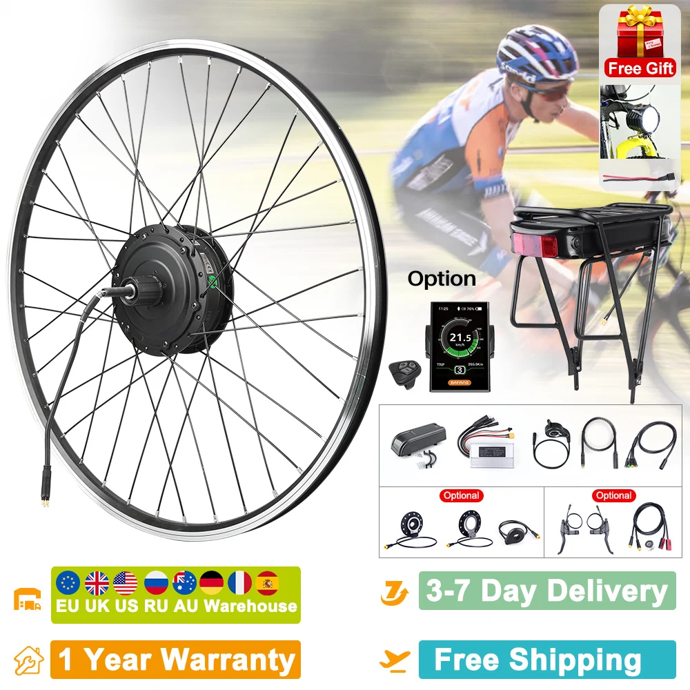 48V 500W BAFANG E-bike Rear Wheel Hub Motor Electric Bicycle Conversion Kits With 15Ah Rear Rack Battery Cassette Freewheel Type
48V 500W BAFANG E-bike Rear Wheel Hub Motor Electric Bicycle Conversion Kits With 15Ah Rear Rack Battery Cassette Freewheel Type