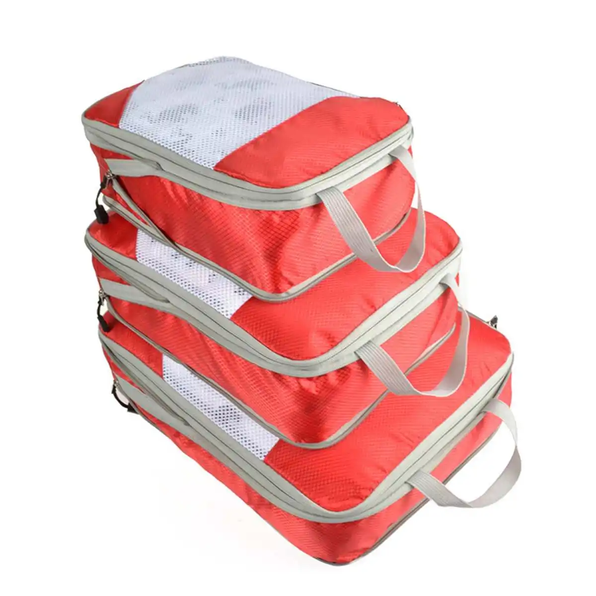 

Набор из 3 шт./компл. дорожных сумок для хранения, водонепроницаемых чемоданов, органайзеров, сетчатых нейлоновых сумок на молнии, для одежды...