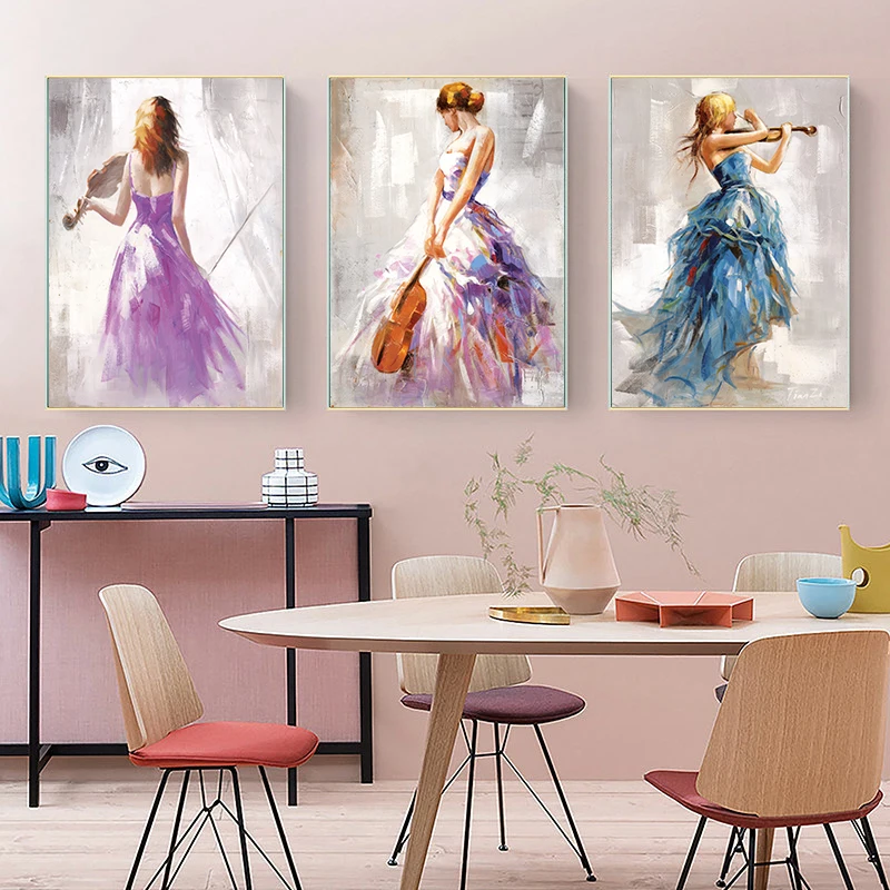 Girl Playing The Violin Dance Oil Painting Print On Canvas Nordic Women Poster Wall Art For Living Room Home Decor Frameless
Girl Playing The Violin Dance Oil Painting Print On Canvas Nordic Women Poster Wall Art For Living Room Home Decor Frameless