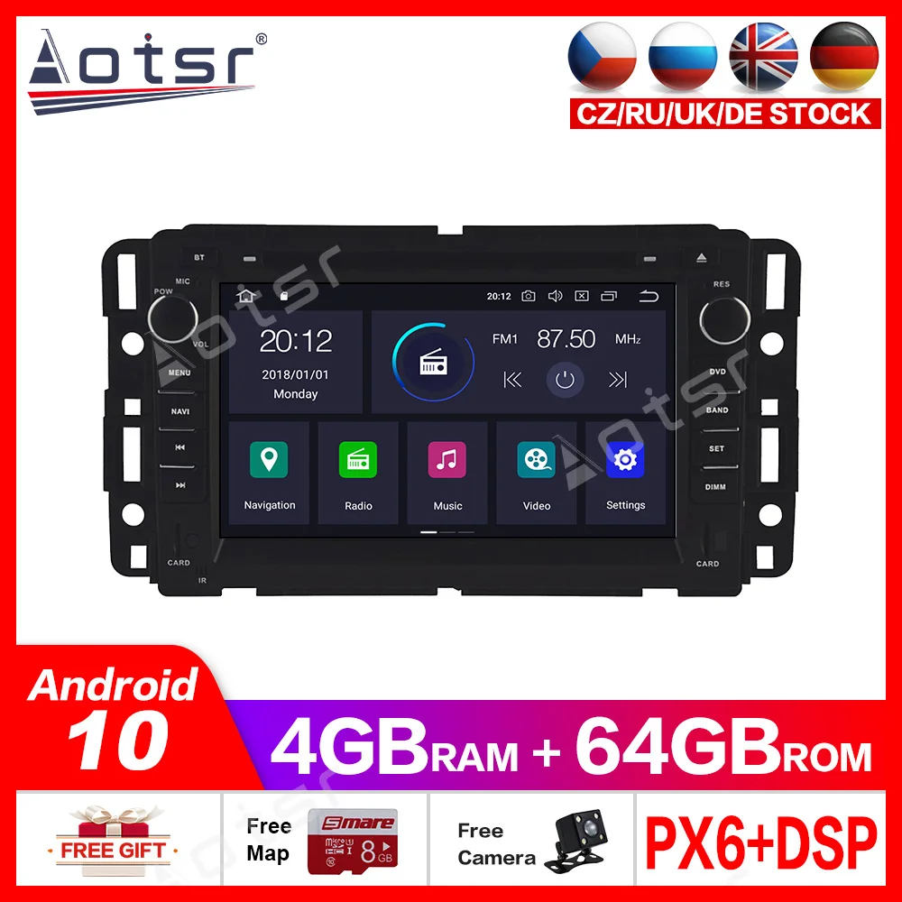 Автомагнитола PX6 на Android 10, 64 ГБ, GPS-навигация для GMC Yukon Tahoe 2007-2012, автостереомагнитола, магнитола, мультимедийный Головной блок
Автомагнитола PX6 на Android 10, 64 ГБ, GPS-навигация для GMC Yukon Tahoe 2007-2012, автостереомагнитола, магнитола, мультимедийный Головной блок