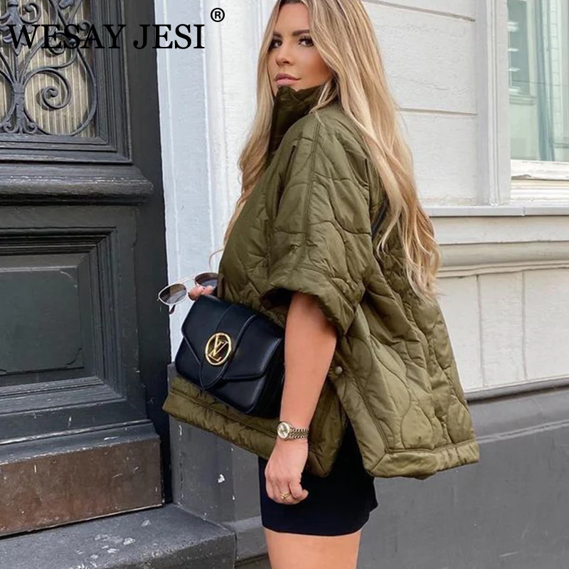 WESAY JESI ZA Jacket Women Winter Thicken Stand Collar Warm Jacket Vintage Fashion Green Casual Oversize Coat Bat Sleeved Parkas
WESAY JESI ZA Jacket Women Winter Thicken Stand Collar Warm Jacket Vintage Fashion Green Casual Oversize Coat Bat Sleeved Parkas