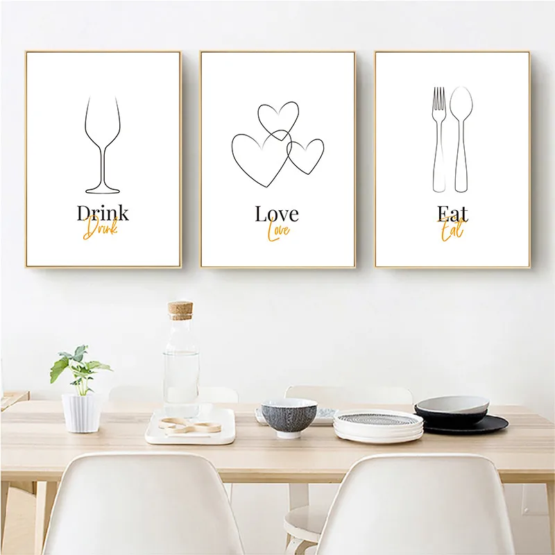 Dining Room Decor Canvas Picture Drink Eat Love Quote Wall Art Kitchen Wall Art Paintings Frameless Poster On The Wall
Dining Room Decor Canvas Picture Drink Eat Love Quote Wall Art Kitchen Wall Art Paintings Frameless Poster On The Wall