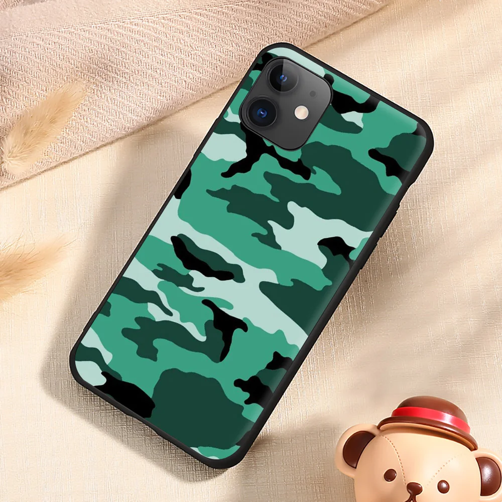 WEBBEDEPP Мягкий силиконовый чехол с камуфляжным рисунком для iPhone 12 Mini 11 Pro XS MAX XR X 8 7 6 6s