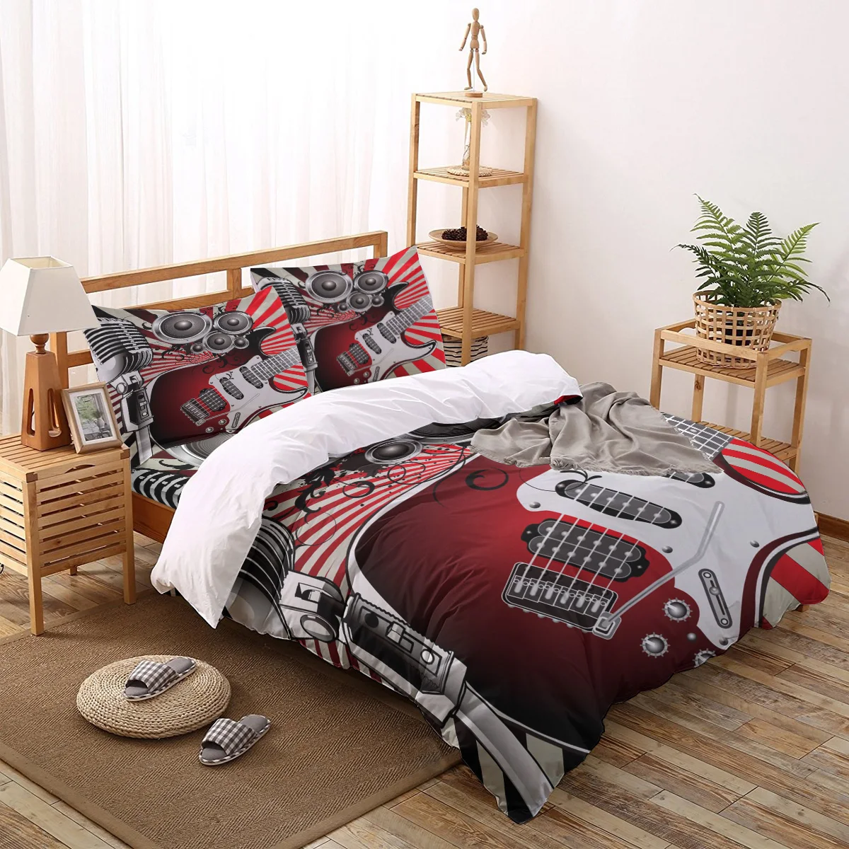 Пододеяльник с микрофоном и гитарным динамиком, Комплект постельного белья большого размера, зимнее одеяло, Комплект постельного белья 
Пододеяльник с микрофоном и гитарным динамиком, Комплект постельного белья большого размера, зимнее одеяло, Комплект постельного белья