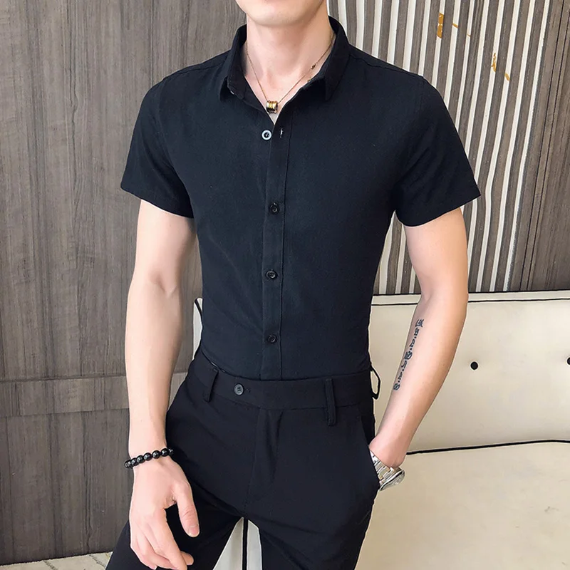 Men's Shirts Short Sleeve Cotton and Linen Hawaiian Shirt Black Casual Blouses Male Fashion White Social Shirt Slim Fit Clothing
Men's Shirts Short Sleeve Cotton and Linen Hawaiian Shirt Black Casual Blouses Male Fashion White Social Shirt Slim Fit Clothing