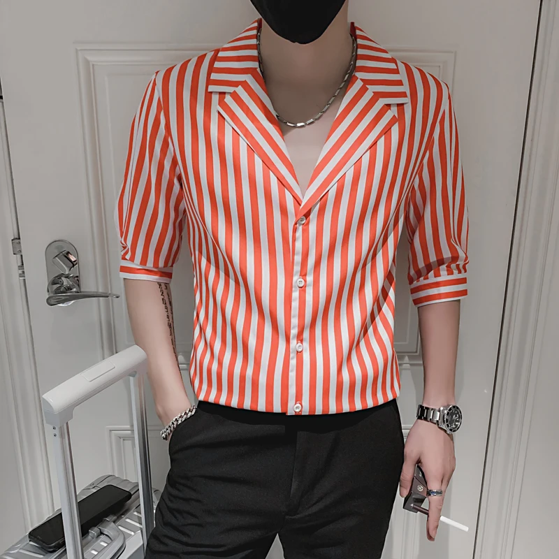 Camisas De Hombre Fashion Spring Summer New Half Sleeve Striped Shirts For Men Clothing 2022 Slim Fit Casual Chemise Homme 3XL-M
Camisas De Hombre Fashion Spring Summer New Half Sleeve Striped Shirts For Men Clothing 2022 Slim Fit Casual Chemise Homme 3XL-M