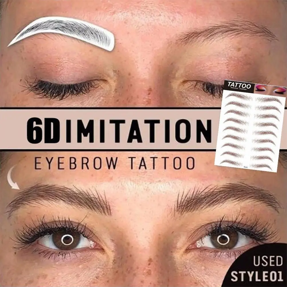 Water-based Hair-liked Authentic Eyebrow Tattoo Sticker Cosmetics Makeup Waterproof Stickers Eyebrows Lasting Long False E8F8
Water-based Hair-liked Authentic Eyebrow Tattoo Sticker Cosmetics Makeup Waterproof Stickers Eyebrows Lasting Long False E8F8