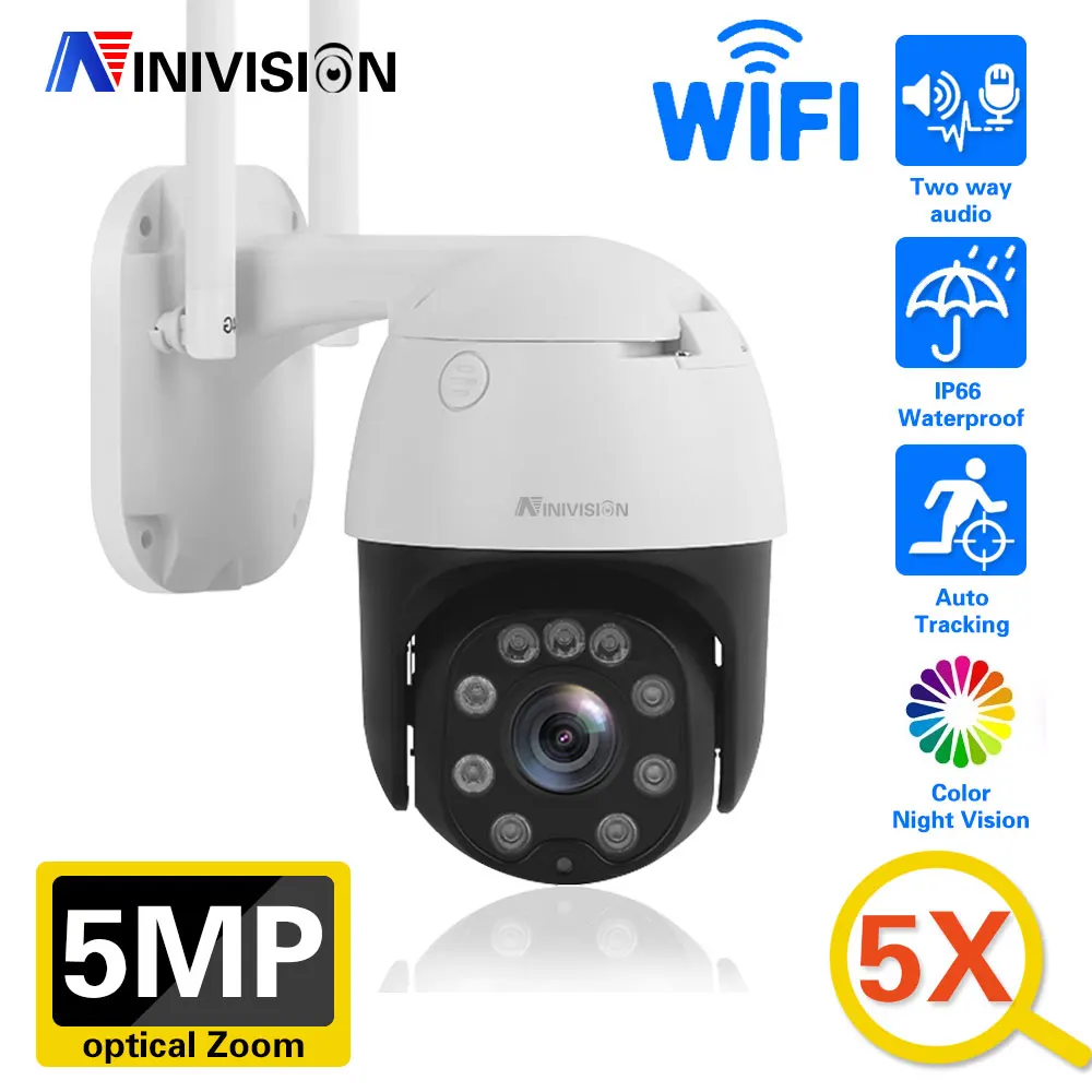 Скоростная купольная беспроводная Wi-Fi камера NINIVISION 2 Мп 3 Мп 5 Мп уличная 5-кратная цифровая зум PTZ IP-камера двухстороннее аудио видеонаблюден...
Скоростная купольная беспроводная Wi-Fi камера NINIVISION 2 Мп 3 Мп 5 Мп уличная 5-кратная цифровая зум PTZ IP-камера двухстороннее аудио видеонаблюден...
