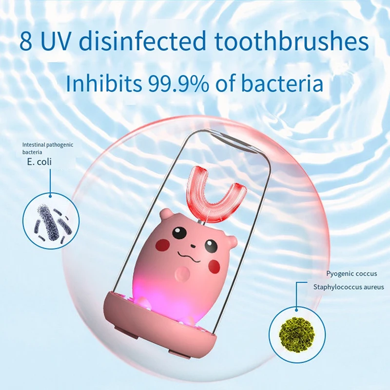 Kids Smart Electric Toothbrush 360 Degrees U Silicon USB Automatic Ultrasonic Children Teeth Tooth Brush Cartoon Pattern Home
Kids Smart Electric Toothbrush 360 Degrees U Silicon USB Automatic Ultrasonic Children Teeth Tooth Brush Cartoon Pattern Home