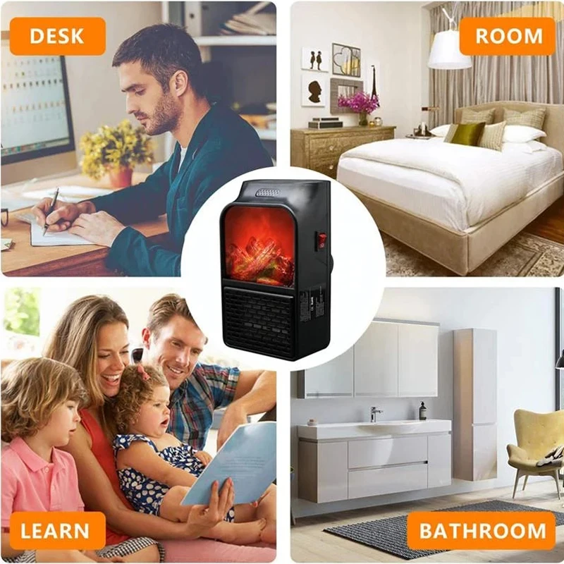 Portable Electric Heater Mini Heater Fake Charcoal Wall Handy Heating Stove Radiator Warmer Machine for Winter MYDING 
Portable Electric Heater Mini Heater Fake Charcoal Wall Handy Heating Stove Radiator Warmer Machine for Winter MYDING