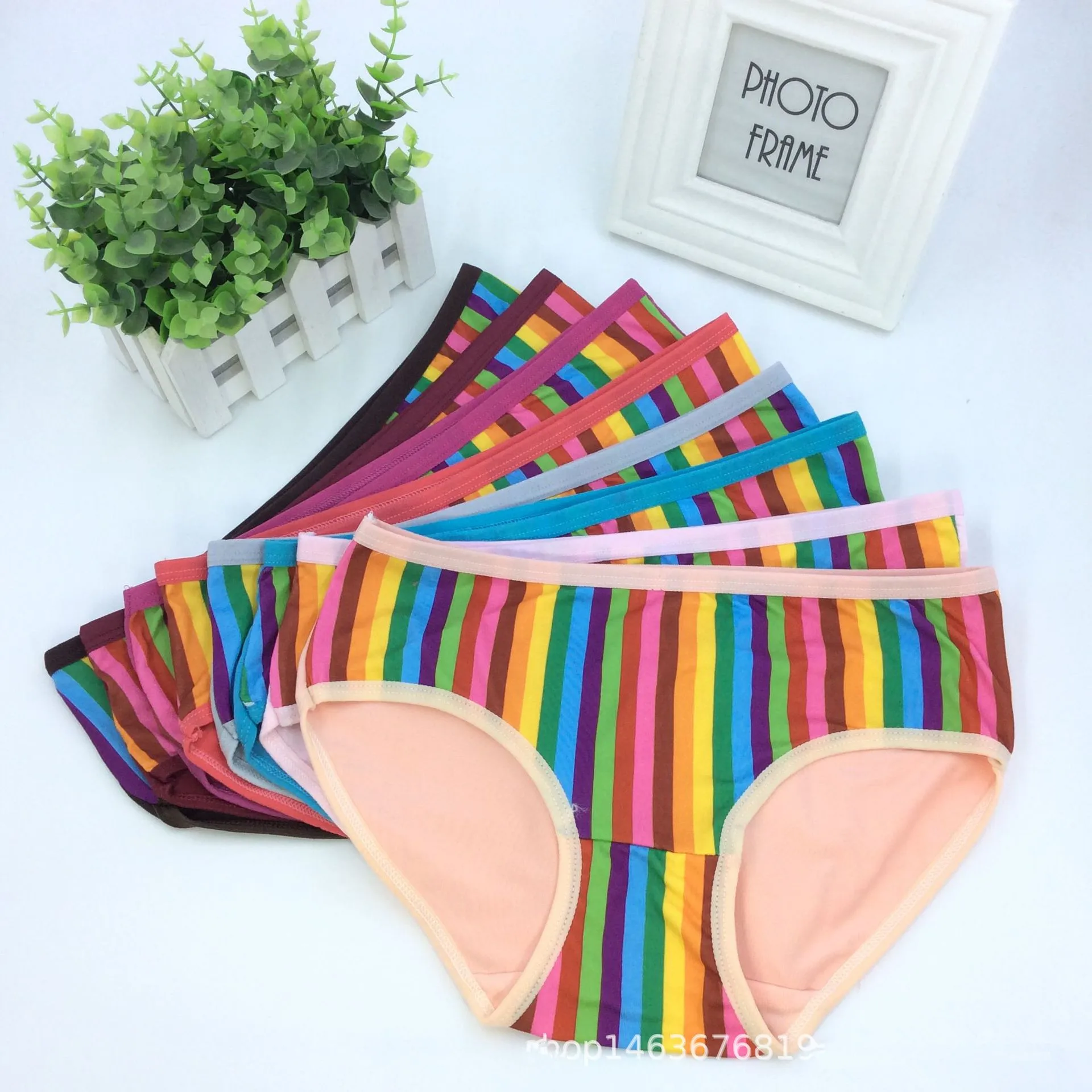12Pcs/lot ropa interior femenina Milk Silk Soft Rainbow stripes comfort Underwears Women Panties lingerie women's briefs
12Pcs/lot ropa interior femenina Milk Silk Soft Rainbow stripes comfort Underwears Women Panties lingerie women's briefs