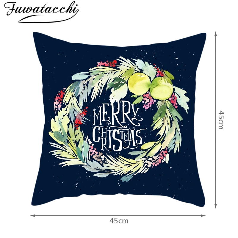 Fuwatacchi Merry Christmas Cushion Cover Linen Wreath Printed Xmas Pillow Covers For Seat Car Home Decor Pillowcases Decoration
Fuwatacchi Merry Christmas Cushion Cover Linen Wreath Printed Xmas Pillow Covers For Seat Car Home Decor Pillowcases Decoration