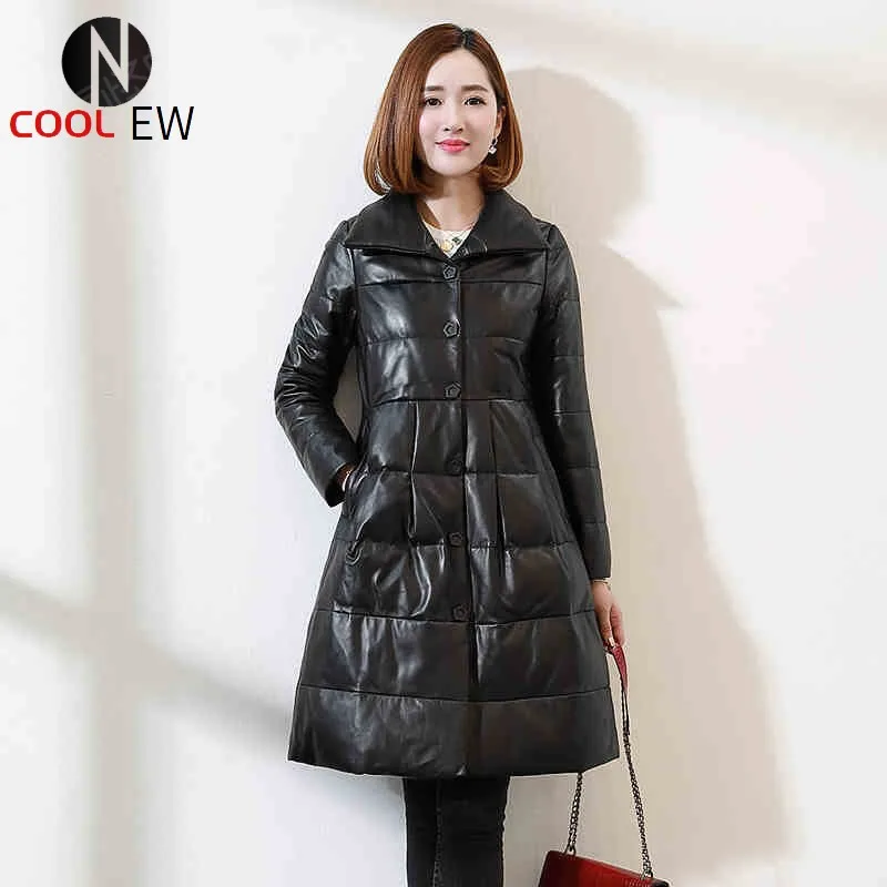 OL Style 100% Real Leather Down Coat Women Winter Thick Warm Single Breasted Sheepskin Long Jacket Luxury Office Down Jacket
OL Style 100% Real Leather Down Coat Women Winter Thick Warm Single Breasted Sheepskin Long Jacket Luxury Office Down Jacket