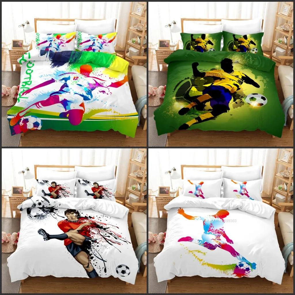 Comics Football Bedding Set Soft Polyester Fabric Sports Basketball Duvet Cover Set All Season Bedspread for Kids Adult Gift
Comics Football Bedding Set Soft Polyester Fabric Sports Basketball Duvet Cover Set All Season Bedspread for Kids Adult Gift