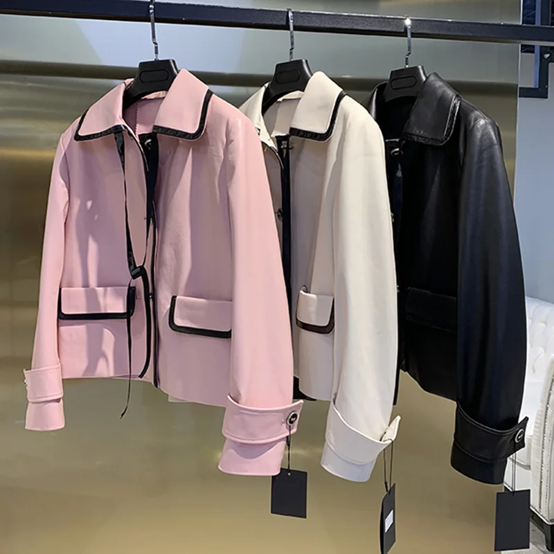 SHZQ 2021 Весенняя женская куртка из натуральной овечьей шкуры розового цвета пальто из натуральной кожи женская верхняя одежда ветрозащитные ...
SHZQ 2021 Весенняя женская куртка из натуральной овечьей шкуры розового цвета пальто из натуральной кожи женская верхняя одежда ветрозащитные ...