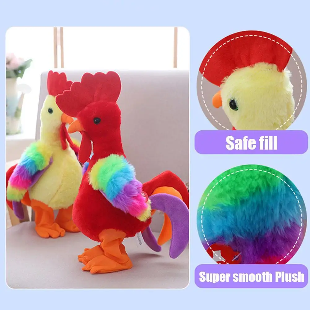 Robot Chicken Pet Toys Electronic Screaming Rooster Plush Dance Sing For Kids Music Funny Electric Gift Soft Animal Toy Bir D8L3
Robot Chicken Pet Toys Electronic Screaming Rooster Plush Dance Sing For Kids Music Funny Electric Gift Soft Animal Toy Bir D8L3