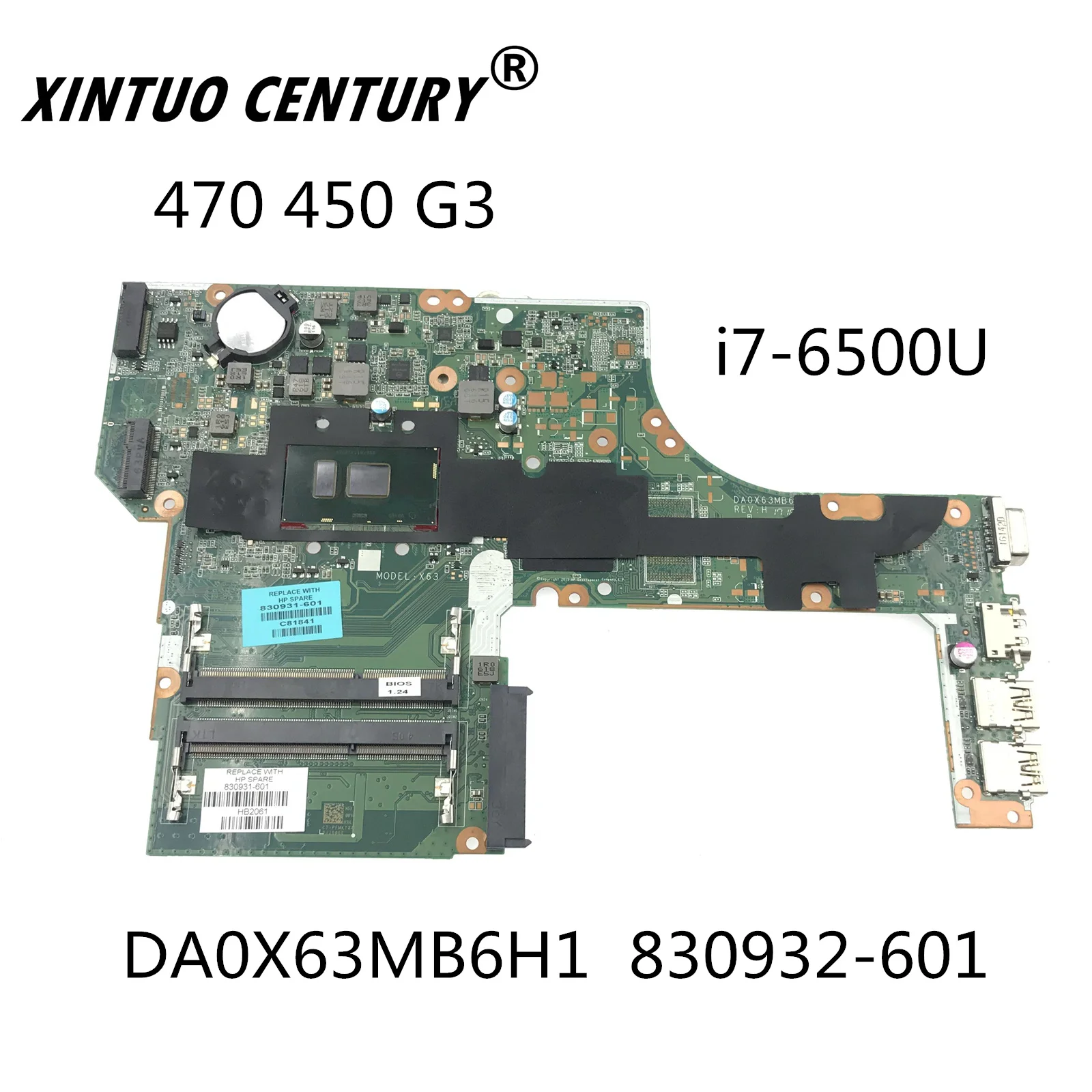 DA0X63MB6H1 For HP ProBook 470 450 G3 Laptop anakart 830932-601 i7-6500U CPU 100% test
DA0X63MB6H1 For HP ProBook 470 450 G3 Laptop anakart 830932-601 i7-6500U CPU 100% test