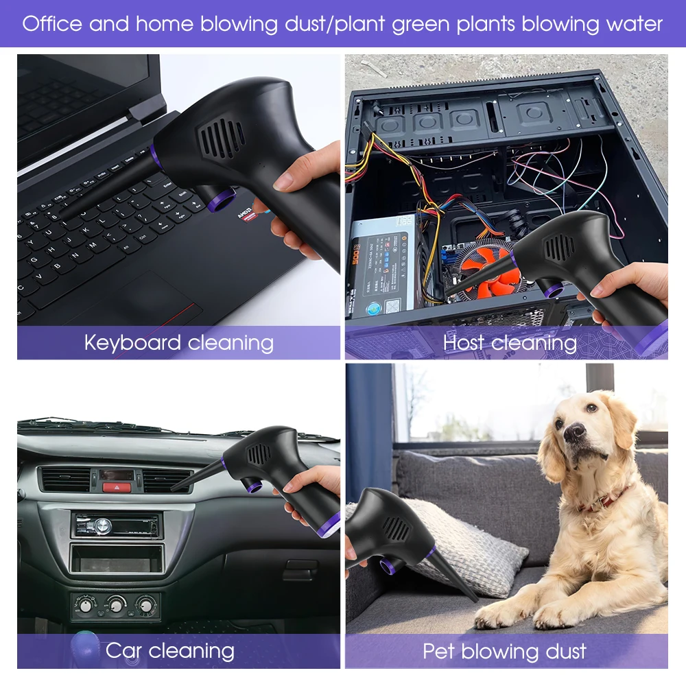 Wireless Air Duster USB Dust Blower Handheld Dust Collector Rechargable Large Capacity Portable for PC Laptop Car Clean Keyboard
Wireless Air Duster USB Dust Blower Handheld Dust Collector Rechargable Large Capacity Portable for PC Laptop Car Clean Keyboard